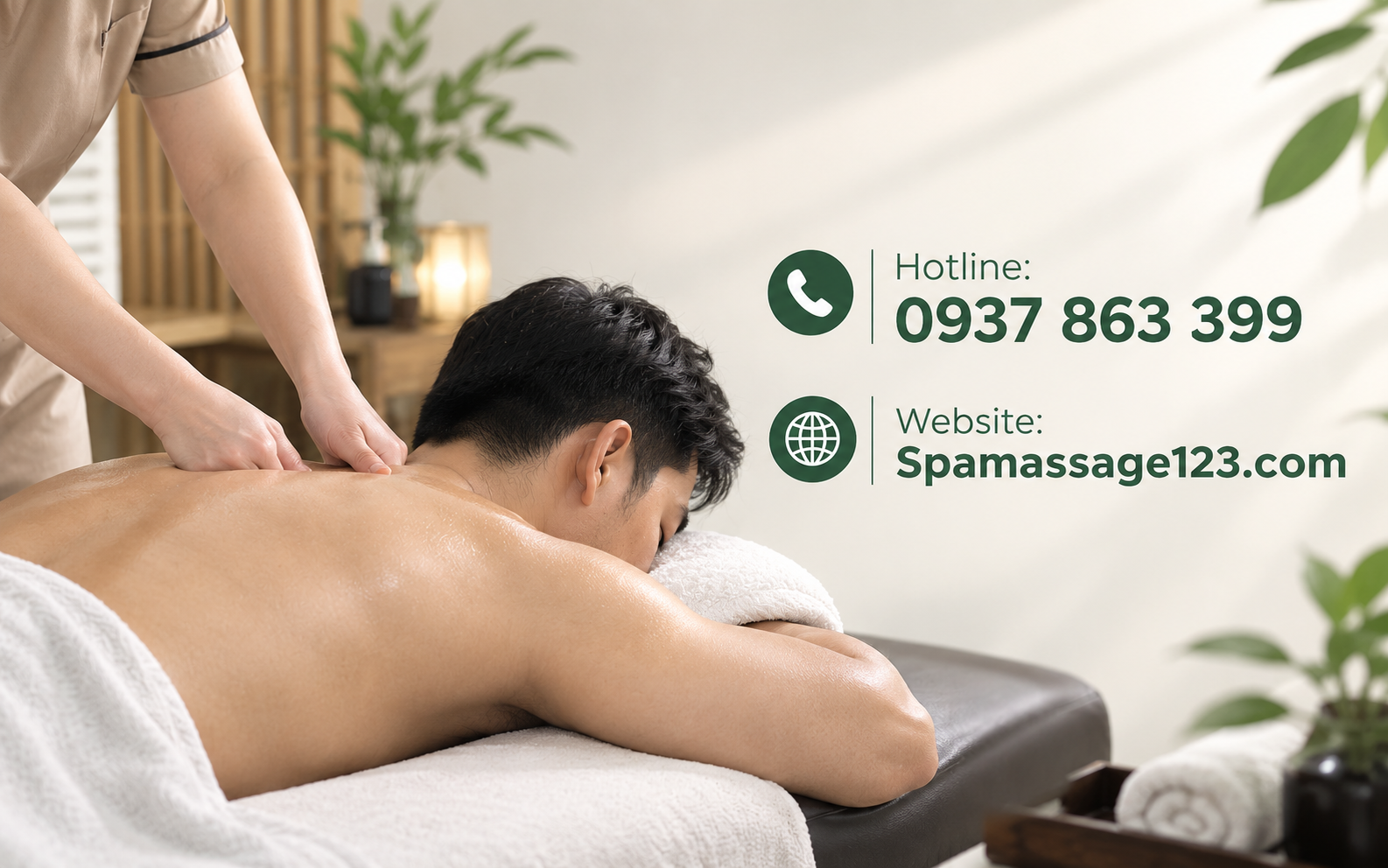 Không gian massage nhẹ nhàng giúp cơ thể thả lỏng và tinh thần thư thái hơn.